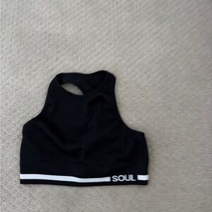 Soul Cycle Black Halter Sports Bra